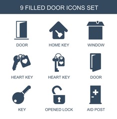 Poster - 9 door icons