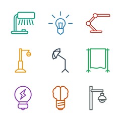 Poster - lamp icons