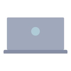 Poster - Back of laptop icon. Flat illustration of back of laptop vector icon for web design