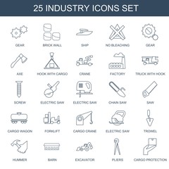 Canvas Print - industry icons