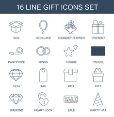 Sticker - gift icons