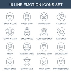 Poster - 16 emotion icons