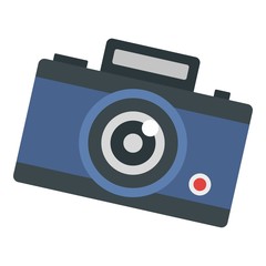 Poster - Photo camera icon. Flat illustration of photo camera vector icon for web design