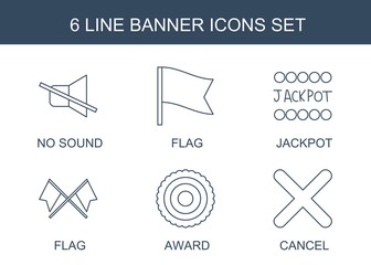 Aufkleber - banner icons