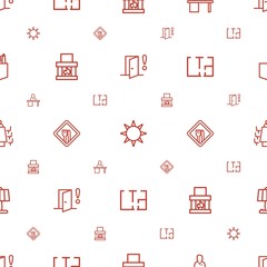 Poster - room icons pattern seamless white background