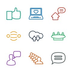 Poster - 9 social icons