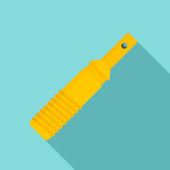 Sticker - Plastic whistle icon. Flat illustration of plastic whistle vector icon for web design