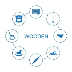 Poster - 8 wooden icons