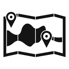 Poster - paper pin map route icon. simple illustration of paper pin map route vector icon for web design isol