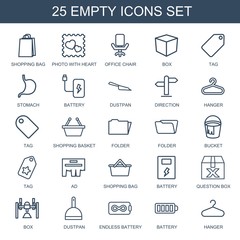 Canvas Print - 25 empty icons