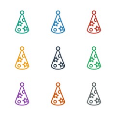 Poster - party hat icon white background