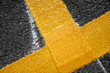 Close up fresh Thermoplastic on the asphalt road