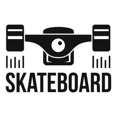 Canvas Print - Skateboard fast logo. Simple illustration of skateboard fast vector logo for web design isolated on white background