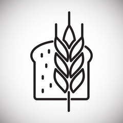 Poster - Wheat outline icon on white background for graphic and web design, Modern simple vector sign. Internet concept. Trendy symbol for website design web button or mobile app