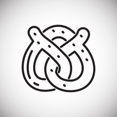Poster - Pretzel outline icon on white background for graphic and web design, Modern simple vector sign. Internet concept. Trendy symbol for website design web button or mobile app