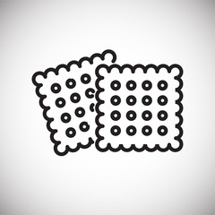 Poster - Cookies outline icon on white background for graphic and web design, Modern simple vector sign. Internet concept. Trendy symbol for website design web button or mobile app