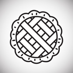 Poster - Pie outline icon on white background for graphic and web design, Modern simple vector sign. Internet concept. Trendy symbol for website design web button or mobile app