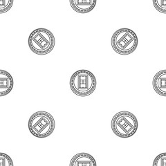 Poster - Tennis arena pattern seamless vector repeat geometric for any web design