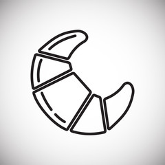 Poster - Croissant outline icon on white background for graphic and web design, Modern simple vector sign. Internet concept. Trendy symbol for website design web button or mobile app