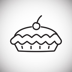 Poster - Pie outline icon on white background for graphic and web design, Modern simple vector sign. Internet concept. Trendy symbol for website design web button or mobile app