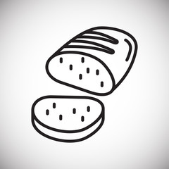 Poster - Bread outline icon on white background for graphic and web design, Modern simple vector sign. Internet concept. Trendy symbol for website design web button or mobile app