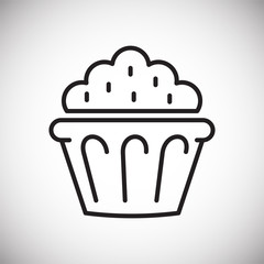 Poster - Cake outline icon on white background for graphic and web design, Modern simple vector sign. Internet concept. Trendy symbol for website design web button or mobile app