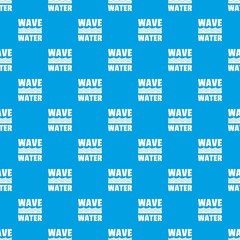 Poster - Wave water pattern vector seamless blue repeat for any use