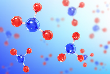 Wall Mural - vector illustration of molecule model. science or medical background with molecules and atoms