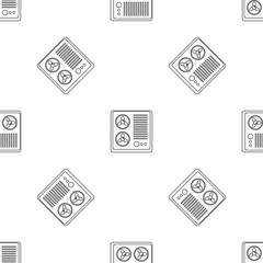 Poster - Double fan conditioner pattern seamless vector repeat geometric for any web design