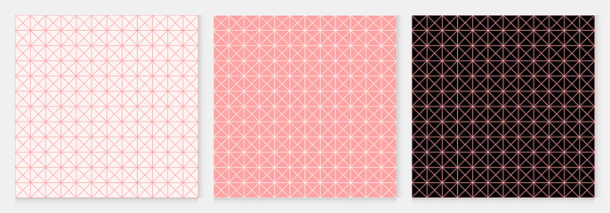 Poster - Pattern seamless square and triangle abstract background pink luxury color geometric vector.
