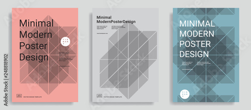 Design templates with simple geometric shapes. Fototapeta
