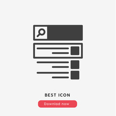 Poster - search on server icon vector