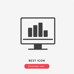 Poster - statics page icon vector