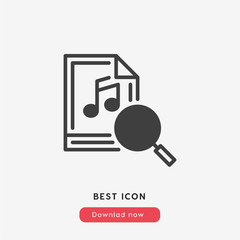 Poster - search playlist icon vector