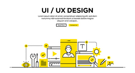 Wall Mural - UI/ UX DESIGN BANNER CONCEPT