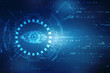 © blackboard - Biometric screening eye, Digital eye, Security concept, cyber security Concept