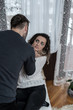 © fotoninoze - After a long night of drinking husband starts hitting his wife