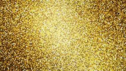 Wall Mural - Golden background and sparkles, flashes. Loop animation	