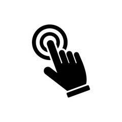Poster - Hand cursor click icon symbol