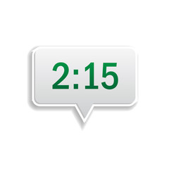 Poster - clock notification colored sticker icon. elements of music player in color icons. simple icon for we