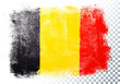 Isolated Belgium flag vector icon in brushstroke texture on transparent background