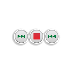 Poster - music track control button colored sticker icon. Elements of music player in color icons. Simple icon for websites, web design, mobile app, info graphics