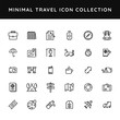 © Abdul Qaiyoom - Set of travel icon in black line art.