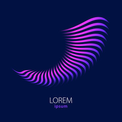 Wall Mural - Abstract wavy lines colorful background. Vector illustration.