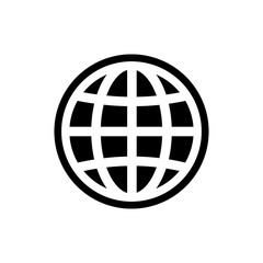 Poster - web, globe icon symbol vector