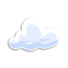 Aufkleber - 3d clouds flat illustration sticker icon. Elements of Clouds in color icons. Simple icon for websites, web design, mobile app, info graphics