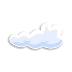 Aufkleber - 3d clouds flat illustration sticker icon. Elements of Clouds in color icons. Simple icon for websites, web design, mobile app, info graphics