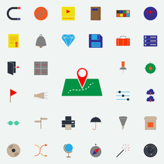 Poster - colored geo location icon. Web icons universal set for web and mobile
