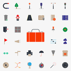 Poster - colored suitcase icon. Web icons universal set for web and mobile