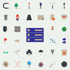Aufkleber - colored folders icon. Web icons universal set for web and mobile